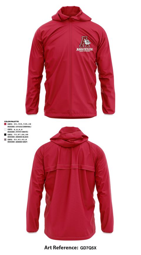 Windbreaker, Anniston High School, Spirit Store, Teamtime, Team time, sublimation, custom sports apparel, team uniforms, spirit wear, spiritwear, sports uniforms, custom shirts, team store, custom team store, fundraiser sports, apparel fundraiser