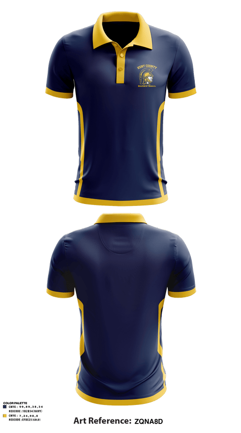 Short Sleeve Performance Polo, Kent County High School Basketball, Men's Basketball, Teamtime, Team time, sublimation, custom sports apparel, team uniforms, spirit wear, spiritwear, sports uniforms, custom shirts, team store, custom team store, fundraiser sports, apparel fundraiser