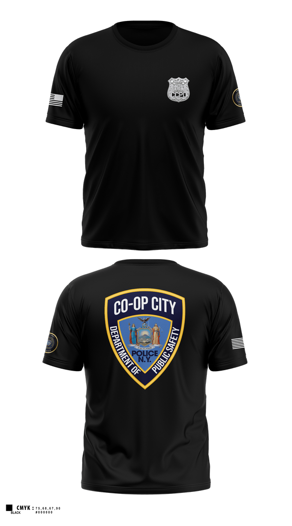 Short Sleeve Performance Shirt, Co-op City Police Department, Police, Teamtime, Team time, sublimation, custom sports apparel, team uniforms, spirit wear, spiritwear, sports uniforms, custom shirts, team store, custom team store, fundraiser sports, apparel fundraiser