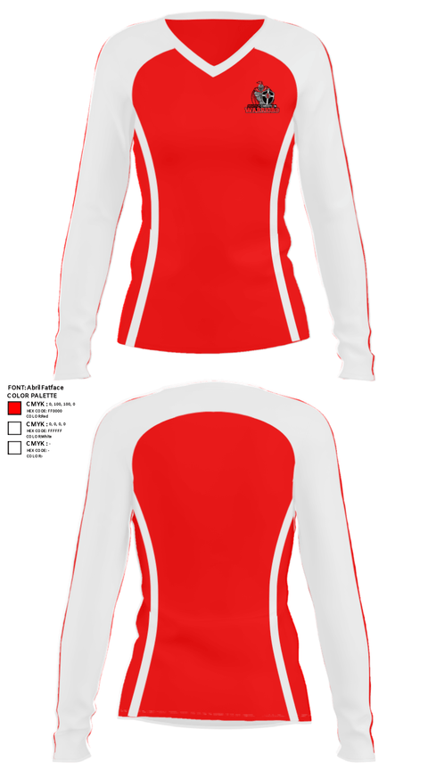 Women's Long Sleeve Vneck Shirt, Seattle Christian School (High School) Track, Track & Field, Teamtime, Team time, sublimation, custom sports apparel, team uniforms, spirit wear, spiritwear, sports uniforms, custom shirts, team store, custom team store, fundraiser sports, apparel fundraiser