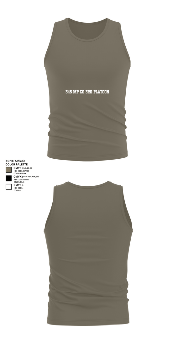 Tank Top, 346 MP CO 3rd Platoon, Army, Teamtime, Team time, sublimation, custom sports apparel, team uniforms, spirit wear, spiritwear, sports uniforms, custom shirts, team store, custom team store, fundraiser sports, apparel fundraiser