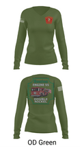 Boston Fire Department Engine 55 92329378 Women's Long Sleeve V-neck Shirt -1 57
