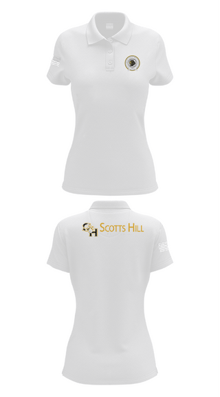 Womens Short Sleeve Performance Polo, Scotts Hill High School Band, Spirit Store, Teamtime, Team time, sublimation, custom sports apparel, team uniforms, spirit wear, spiritwear, sports uniforms, custom shirts, team store, custom team store, fundraiser sports, apparel fundraiser