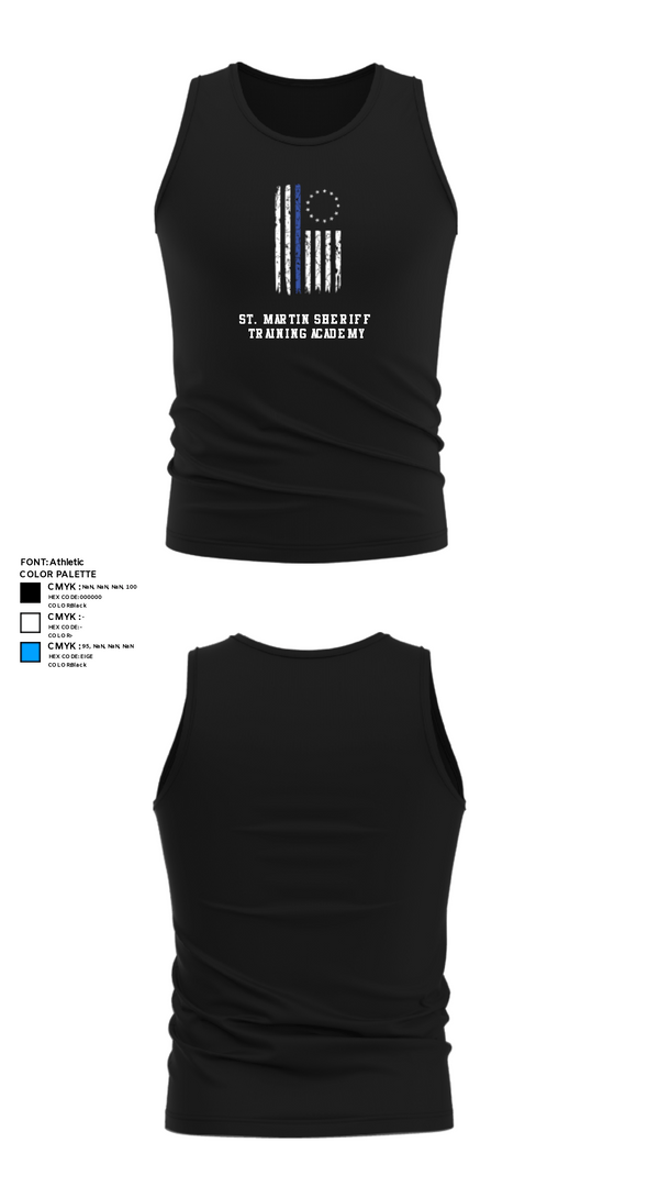 Tank Top, St. Martin Sheriff Training Academy, Police, Teamtime, Team time, sublimation, custom sports apparel, team uniforms, spirit wear, spiritwear, sports uniforms, custom shirts, team store, custom team store, fundraiser sports, apparel fundraiser