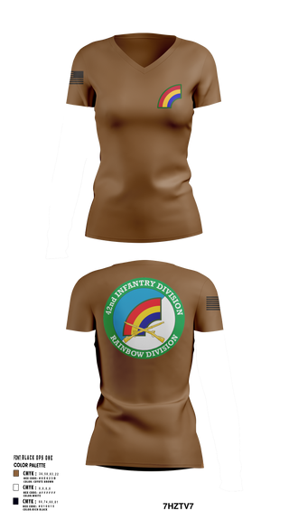 Womens Short Sleeve Vneck Shirt, 42nd ID, Army, Teamtime, Team time, sublimation, custom sports apparel, team uniforms, spirit wear, spiritwear, sports uniforms, custom shirts, team store, custom team store, fundraiser sports, apparel fundraiser