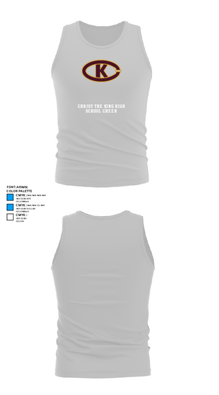 Tank Top, Christ the King High School Cheer, Cheer, Teamtime, Team time, sublimation, custom sports apparel, team uniforms, spirit wear, spiritwear, sports uniforms, custom shirts, team store, custom team store, fundraiser sports, apparel fundraiser