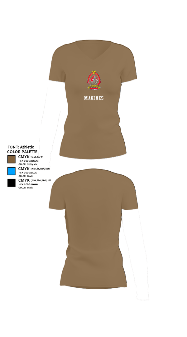 Women's Short Sleeve Vneck Shirt, 1/6 Charlie company, , Teamtime, Team time, sublimation, custom sports apparel, team uniforms, spirit wear, spiritwear, sports uniforms, custom shirts, team store, custom team store, fundraiser sports, apparel fundraiser