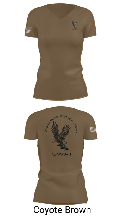LOS LUNAS POLICE DEPT. SWAT 5938018 Women's Short Sleeve V-neck Shirt - 8