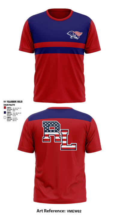 Red Land High School Cheer 15135168 Short Sleeve Performance Shirt - 1