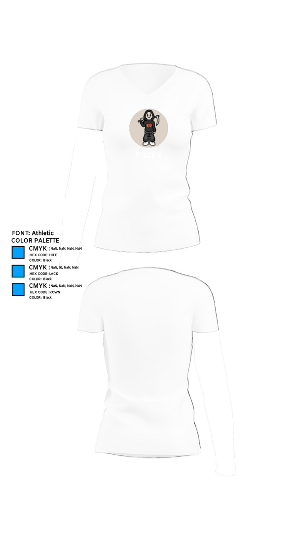 Women's Short Sleeve Vneck Shirt, T-Rex’s, Men's Basketball, Teamtime, Team time, sublimation, custom sports apparel, team uniforms, spirit wear, spiritwear, sports uniforms, custom shirts, team store, custom team store, fundraiser sports, apparel fundraiser