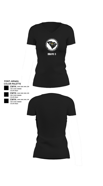 Bravo 3 55886317 Women's Short Sleeve V-neck Shirt - 23