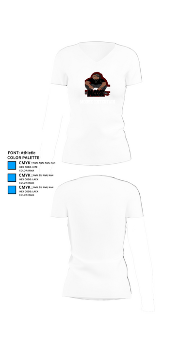 Moose entertain 50717233 Women's Short Sleeve V-neck Shirt - 18