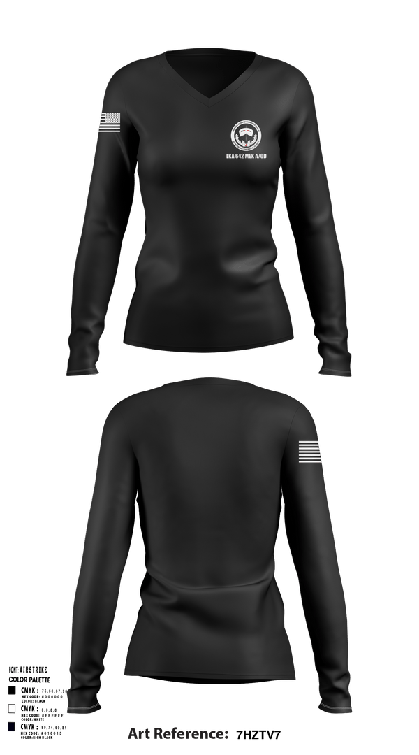 Women's Long Sleeve Vneck Shirt, Schwarze Gruppe 642, , Teamtime, Team time, sublimation, custom sports apparel, team uniforms, spirit wear, spiritwear, sports uniforms, custom shirts, team store, custom team store, fundraiser sports, apparel fundraiser