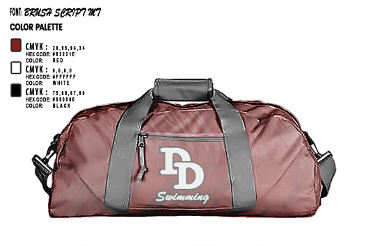 Duffle Bag, David Douglas High School Swimming, Swimming, Teamtime, Team time, sublimation, custom sports apparel, team uniforms, spirit wear, spiritwear, sports uniforms, custom shirts, team store, custom team store, fundraiser sports, apparel fundraiser