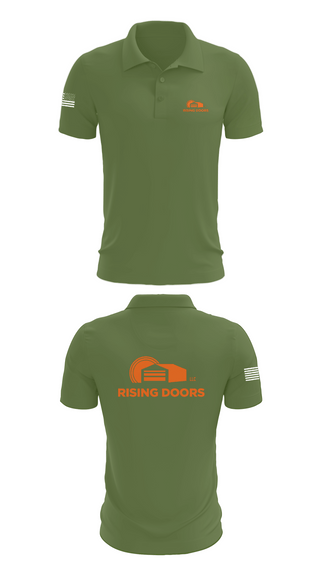 Short Sleeve Performance Polo, Rising Doors, Army, Teamtime, Team time, sublimation, custom sports apparel, team uniforms, spirit wear, spiritwear, sports uniforms, custom shirts, team store, custom team store, fundraiser sports, apparel fundraiser