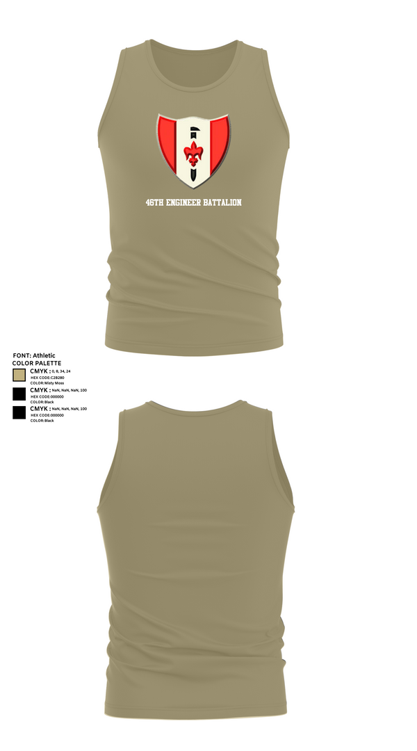 Tank Top, 46th Engineer Battalion, Army, Teamtime, Team time, sublimation, custom sports apparel, team uniforms, spirit wear, spiritwear, sports uniforms, custom shirts, team store, custom team store, fundraiser sports, apparel fundraiser