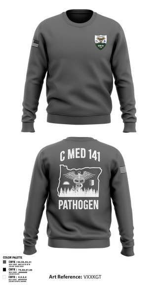 Crew Neck Sweatshirt, C Med, National Guard, Teamtime, Team time, sublimation, custom sports apparel, team uniforms, spirit wear, spiritwear, sports uniforms, custom shirts, team store, custom team store, fundraiser sports, apparel fundraiser