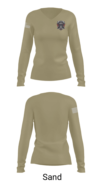 527th MP CO 93660019 Women's Long Sleeve V-neck Shirt - 97