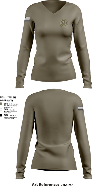 Women's Long Sleeve Vneck Shirt, FbiFBI, , Teamtime, Team time, sublimation, custom sports apparel, team uniforms, spirit wear, spiritwear, sports uniforms, custom shirts, team store, custom team store, fundraiser sports, apparel fundraiser