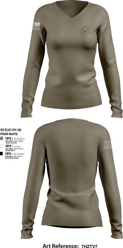 FBI 13370417 Women's Long Sleeve V-neck Shirt - 1