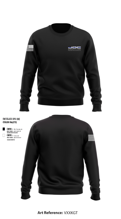 Crew Neck Sweatshirt, JDC PBA, Police, Teamtime, Team time, sublimation, custom sports apparel, team uniforms, spirit wear, spiritwear, sports uniforms, custom shirts, team store, custom team store, fundraiser sports, apparel fundraiser