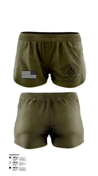 Women's Shorts, B.N.R.A, Army, Teamtime, Team time, sublimation, custom sports apparel, team uniforms, spirit wear, spiritwear, sports uniforms, custom shirts, team store, custom team store, fundraiser sports, apparel fundraiser