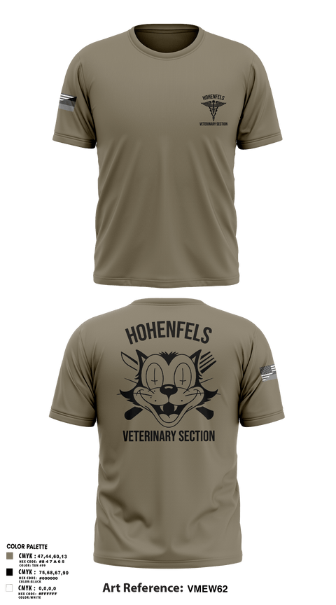 Old School Cotton Feel Shirt, Hohenfels VTFHohenfels Veterinary Section, Army, Teamtime, Team time, sublimation, custom sports apparel, team uniforms, spirit wear, spiritwear, sports uniforms, custom shirts, team store, custom team store, fundraiser sports, apparel fundraiser