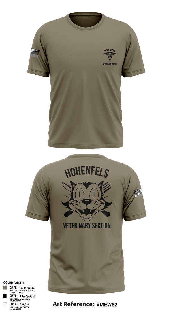 Old School Cotton Feel Shirt, Hohenfels VTFHohenfels Veterinary Section, Army, Teamtime, Team time, sublimation, custom sports apparel, team uniforms, spirit wear, spiritwear, sports uniforms, custom shirts, team store, custom team store, fundraiser sports, apparel fundraiser