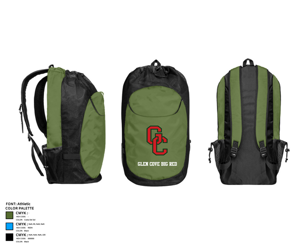 Gear Bag, Glen Cove Big Red, Track & Field, Teamtime, Team time, sublimation, custom sports apparel, team uniforms, spirit wear, spiritwear, sports uniforms, custom shirts, team store, custom team store, fundraiser sports, apparel fundraiser