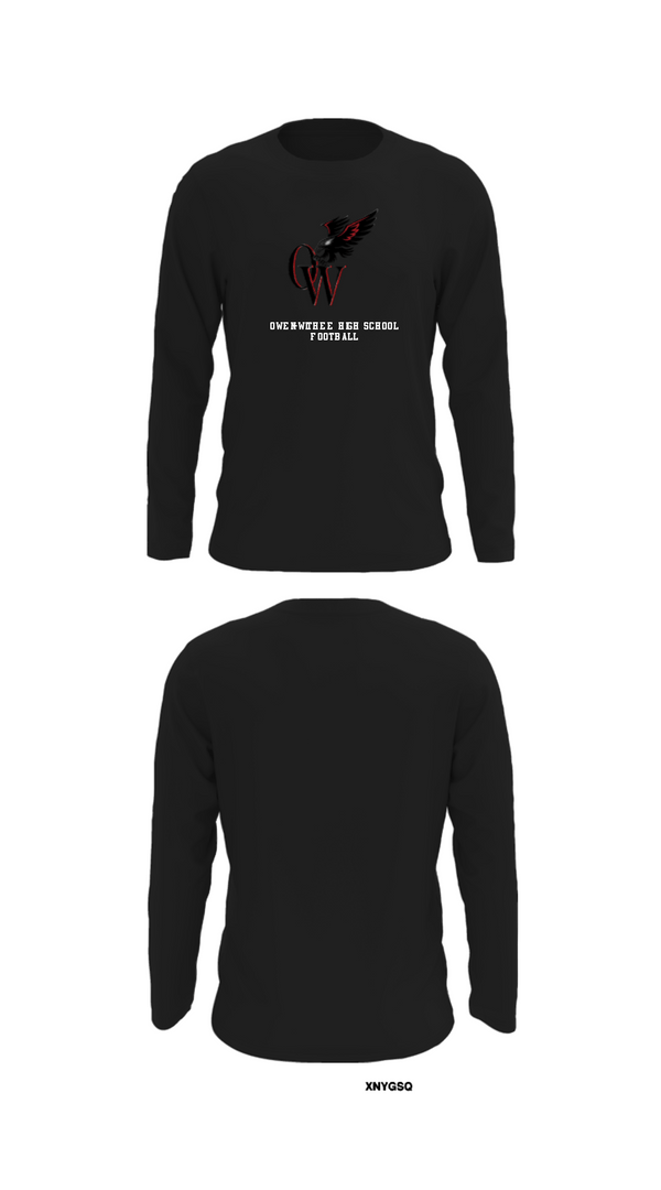 Long Sleeve Performance Shirt, Owen-Withee High School Football, Football, Teamtime, Team time, sublimation, custom sports apparel, team uniforms, spirit wear, spiritwear, sports uniforms, custom shirts, team store, custom team store, fundraiser sports, apparel fundraiser