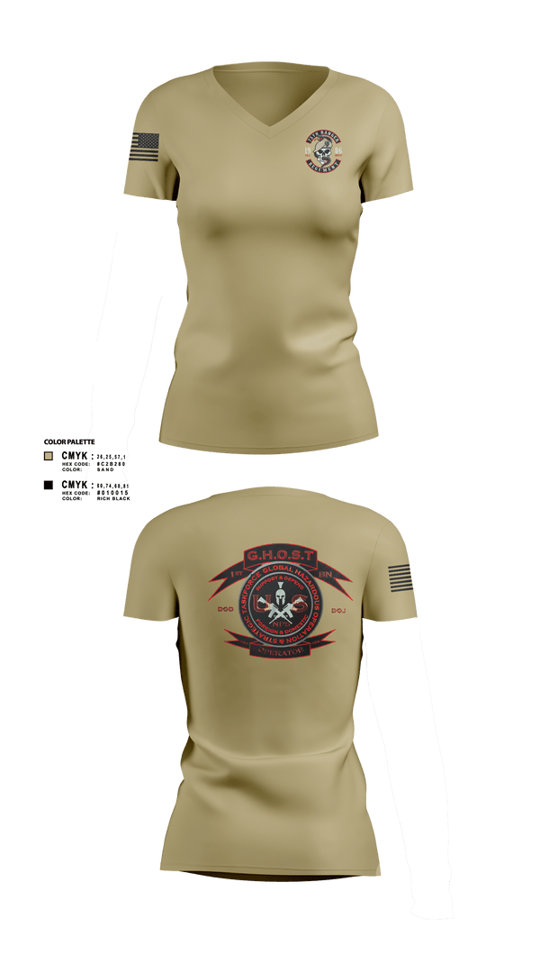 Womens Short Sleeve Vneck Shirt, Green Beret, Space Force, Teamtime, Team time, sublimation, custom sports apparel, team uniforms, spirit wear, spiritwear, sports uniforms, custom shirts, team store, custom team store, fundraiser sports, apparel fundraiser