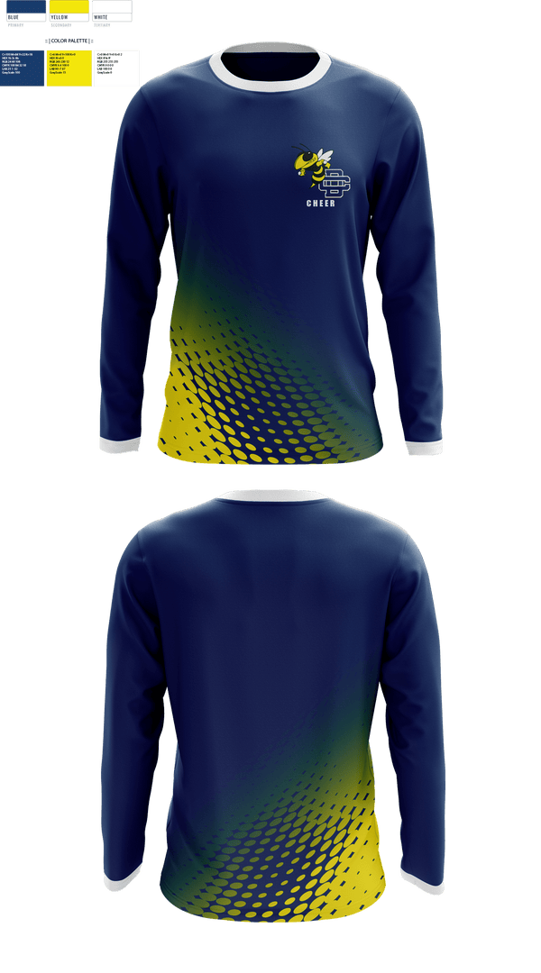 Long Sleeve Performance Shirt, Detroit Country Day School (Upper School) Cheer, Cheer, Teamtime, Team time, sublimation, custom sports apparel, team uniforms, spirit wear, spiritwear, sports uniforms, custom shirts, team store, custom team store, fundraiser sports, apparel fundraiser