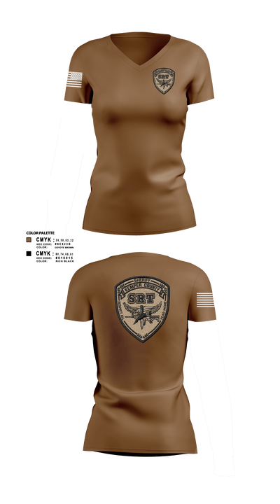 Kemper County Sheriff’s Office 63842297 Women's Short Sleeve V-neck Shirt - 1