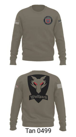 Crew Neck Sweatshirt, 1-82nd CAB, Army, Teamtime, Team time, sublimation, custom sports apparel, team uniforms, spirit wear, spiritwear, sports uniforms, custom shirts, team store, custom team store, fundraiser sports, apparel fundraiser