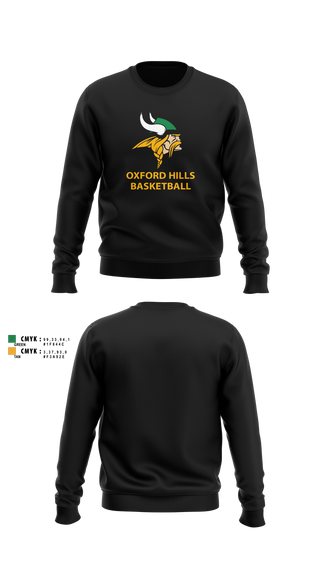 Crew Neck Sweatshirt, Oxford Hills Comprehensive High School Basketball, Men's Basketball, Teamtime, Team time, sublimation, custom sports apparel, team uniforms, spirit wear, spiritwear, sports uniforms, custom shirts, team store, custom team store, fundraiser sports, apparel fundraiser