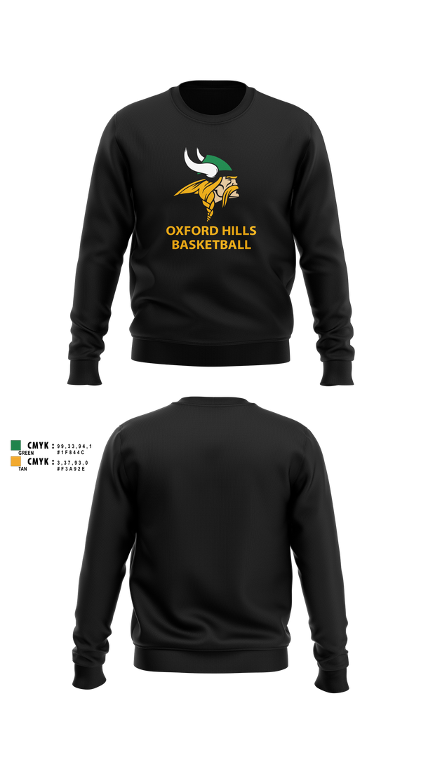 Crew Neck Sweatshirt, Oxford Hills Comprehensive High School Basketball, Men's Basketball, Teamtime, Team time, sublimation, custom sports apparel, team uniforms, spirit wear, spiritwear, sports uniforms, custom shirts, team store, custom team store, fundraiser sports, apparel fundraiser