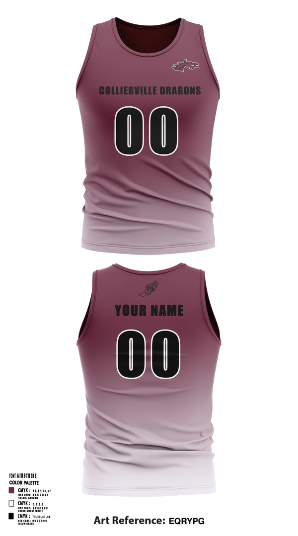 Tank Top, Collierville Dragons, Track & Field, Teamtime, Team time, sublimation, custom sports apparel, team uniforms, spirit wear, spiritwear, sports uniforms, custom shirts, team store, custom team store, fundraiser sports, apparel fundraiser