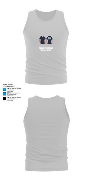 Tank Top, Prime Furniture Installation, , Teamtime, Team time, sublimation, custom sports apparel, team uniforms, spirit wear, spiritwear, sports uniforms, custom shirts, team store, custom team store, fundraiser sports, apparel fundraiser