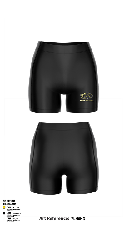 Manila Middle School Volleyball 11033273 Women's Compression Shorts - 4