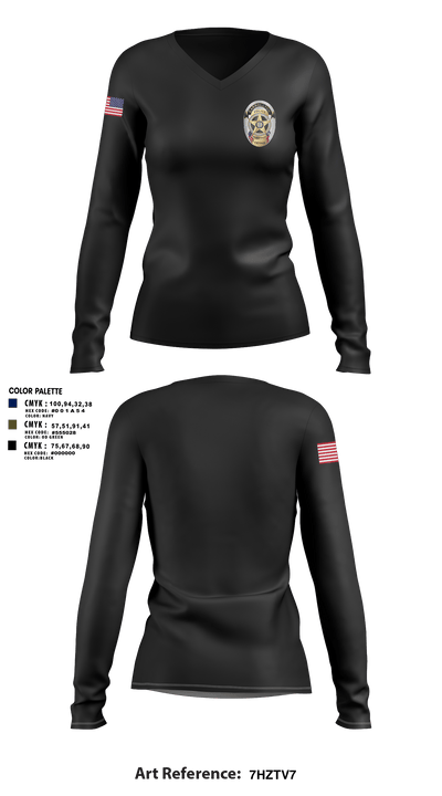 undefined Women's Long Sleeve V-neck Shirt - 3