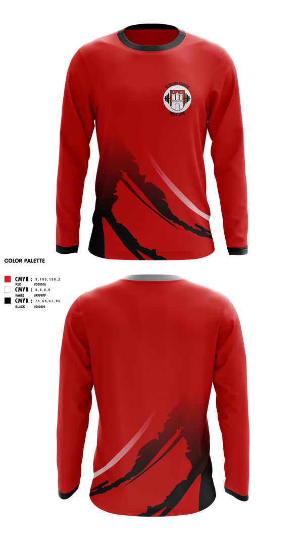 Long Sleeve Rash Guard Shirt, SC Roland Hamburg, Wrestling, Teamtime, Team time, sublimation, custom sports apparel, team uniforms, spirit wear, spiritwear, sports uniforms, custom shirts, team store, custom team store, fundraiser sports, apparel fundraiser