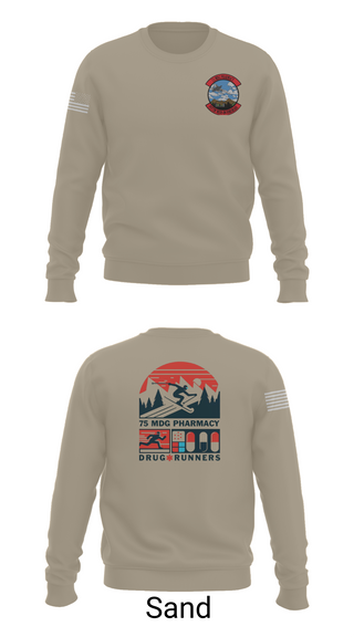 Crew Neck Sweatshirt, 75 HCOS SGGD, Air Force, Teamtime, Team time, sublimation, custom sports apparel, team uniforms, spirit wear, spiritwear, sports uniforms, custom shirts, team store, custom team store, fundraiser sports, apparel fundraiser