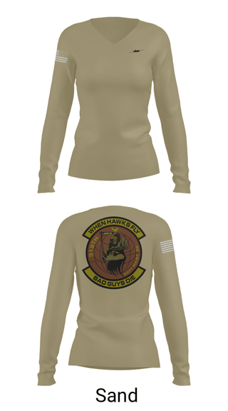 Women's Long Sleeve Vneck Shirt, 319th Maintenance Squadron, Air Force, Teamtime, Team time, sublimation, custom sports apparel, team uniforms, spirit wear, spiritwear, sports uniforms, custom shirts, team store, custom team store, fundraiser sports, apparel fundraiser