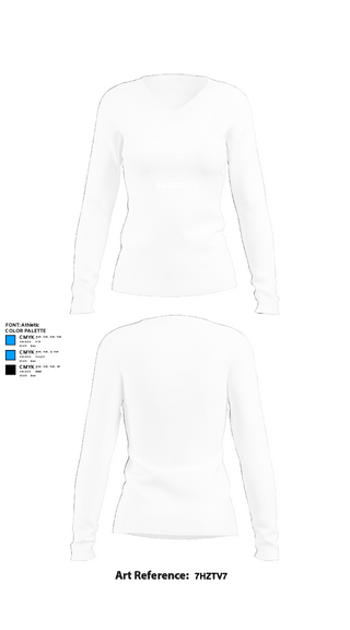 Women's Long Sleeve Vneck Shirt, Harvesters, Baseball, Teamtime, Team time, sublimation, custom sports apparel, team uniforms, spirit wear, spiritwear, sports uniforms, custom shirts, team store, custom team store, fundraiser sports, apparel fundraiser