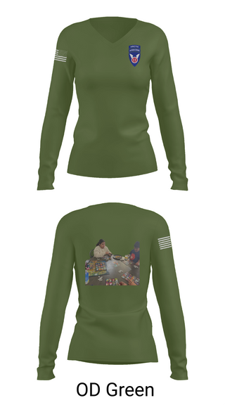 Womens Long Sleeve Vneck Shirt, 11th ABN DIV WO, , Teamtime, Team time, sublimation, custom sports apparel, team uniforms, spirit wear, spiritwear, sports uniforms, custom shirts, team store, custom team store, fundraiser sports, apparel fundraiser