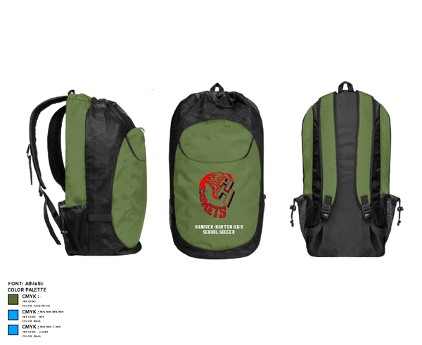 Gear Bag, Hanover-Horton High School Soccer, Women's Soccer, Teamtime, Team time, sublimation, custom sports apparel, team uniforms, spirit wear, spiritwear, sports uniforms, custom shirts, team store, custom team store, fundraiser sports, apparel fundraiser