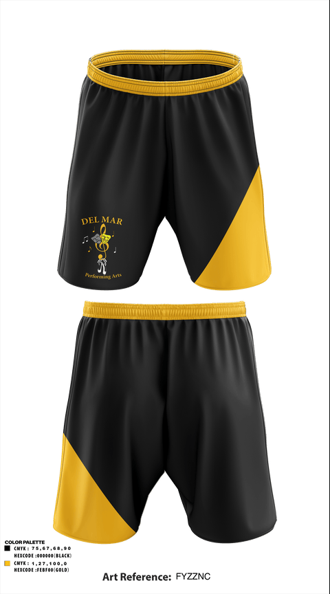 Athletic Shorts With Pockets, Del Mar High School Band, Spirit Store, Teamtime, Team time, sublimation, custom sports apparel, team uniforms, spirit wear, spiritwear, sports uniforms, custom shirts, team store, custom team store, fundraiser sports, apparel fundraiser