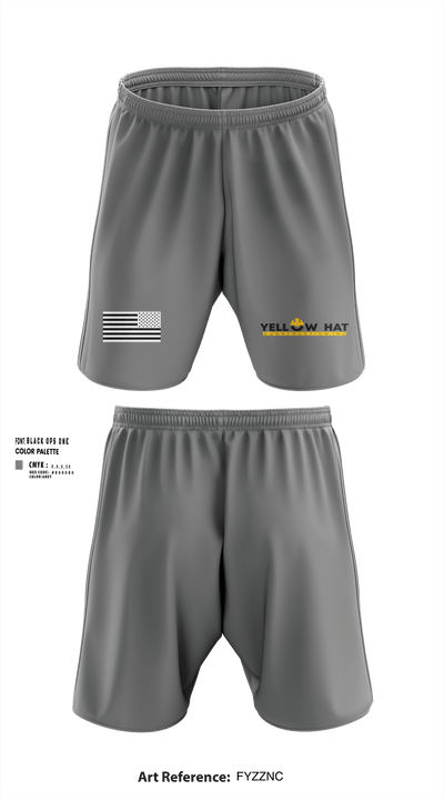 Yellow hat construction Inc 14222194 Athletic Shorts With Pockets - 1