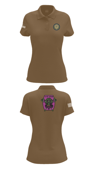 Women's Short Sleeve Performance Polo, 3-10 GSAB, Army, Teamtime, Team time, sublimation, custom sports apparel, team uniforms, spirit wear, spiritwear, sports uniforms, custom shirts, team store, custom team store, fundraiser sports, apparel fundraiser