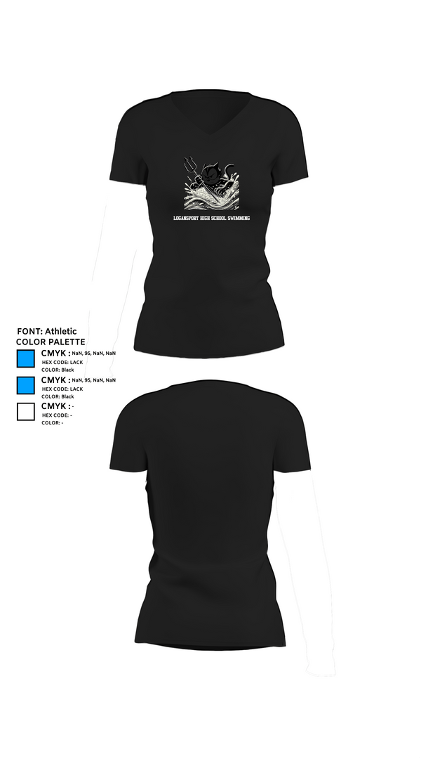 Womens Short Sleeve Vneck Shirt, Logansport High School Swimming, Swimming, Teamtime, Team time, sublimation, custom sports apparel, team uniforms, spirit wear, spiritwear, sports uniforms, custom shirts, team store, custom team store, fundraiser sports, apparel fundraiser